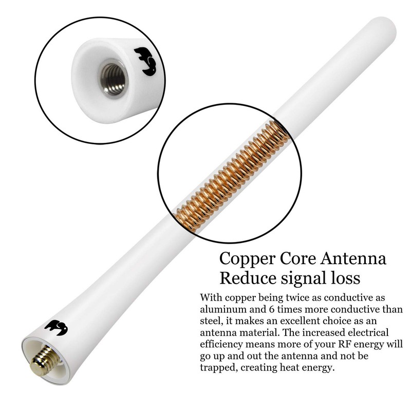 ONE250 7" inch Flexible Rubber Antenna, Compatible with Chevy -
