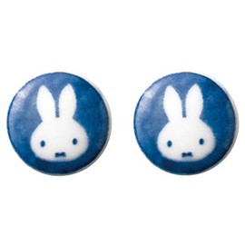 Kaneshotouki 216140 Dick Bruna Miffy Miffy Mino Ware Earrings, Diameter 0.8 inches (2 cm), Face, Made in Japan