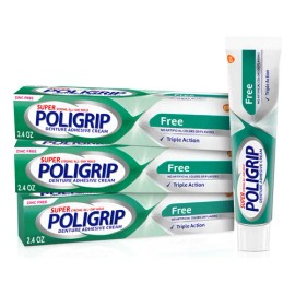 Pasta Poligrip Free 3 Pack