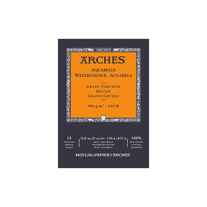 ARCHES A1795100 Block Enc 14.8 x 21 12H Watercolours 100%