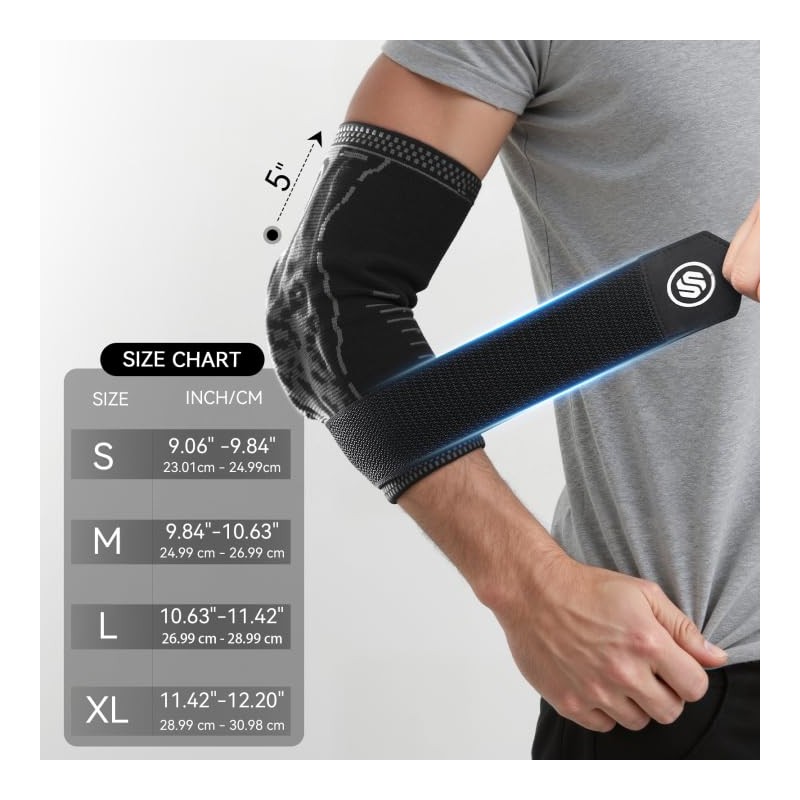 Elbow Compression Sleeve for Tendonitis , Bursitis Elbow Pad Brace