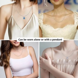 Stainless Steel Chain Bulk: LUCKYPADS Silver Chain Necklace Pack 1.5 mm Thin Chains 35 Pack Silver Cable Chains for Necklace Making (18 Inches)