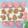 Milltrip Cookie Cutter, 8pcs Cute 3d Animal Embossing Cutters, Food
