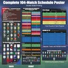 2026 World Cup Soccer Dry Erase Wall Chart Poster Set