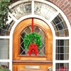 WILLBOND 2 Pcs Boxwood Wreath 11.8 Inch Artificial Christmas Wreath