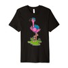 Flamingo Hiker Backpack Hat Premium T-Shirt