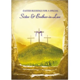 Sister & Brother-In-Law Religious Easter Card - Christian Easter Card - A5 Size with Envelope