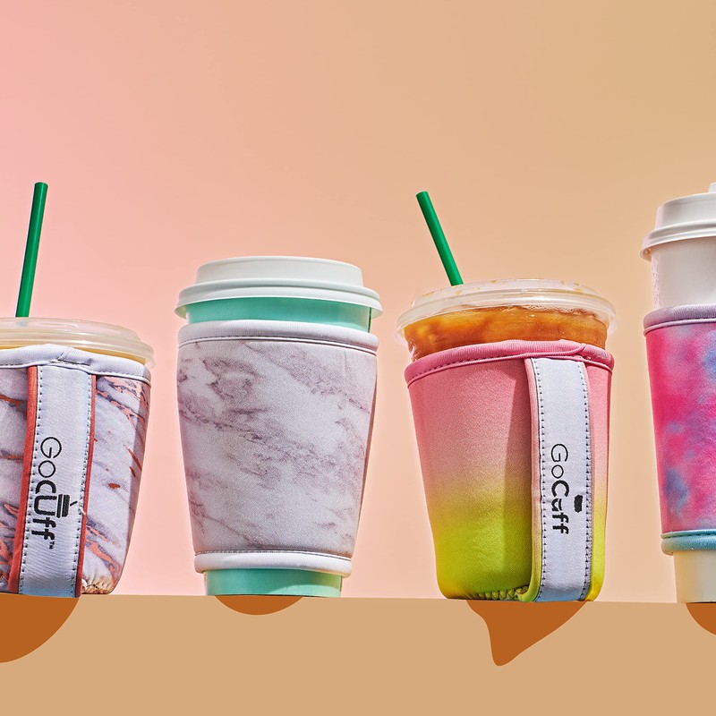 GoCuff Reusable Hot and Iced Coffee Cup Insulator Sleeve with