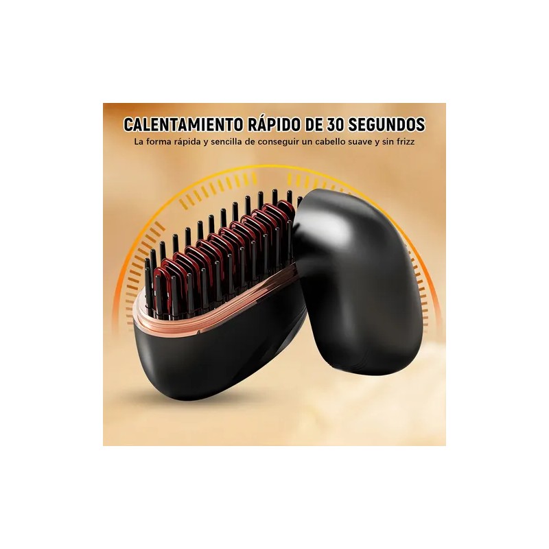 Minialisador De Pelo Inalámbrico Glambrush, Peine 2 En 1