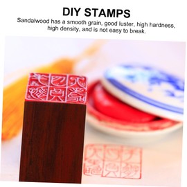 Operitacx 2pcs Red Sandalwood Stamp Block Smooth Surface for Scrapbooking and Greeting Cards