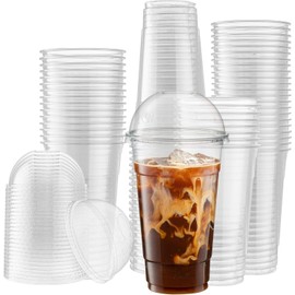 Vaspur & All Crystal Clear Plastic PET Cups 24OZ-100set For Cold Drinks
