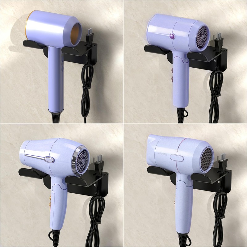 YIGII Hair Dryer Holder Wall Mounted Self Adhesive No Drill