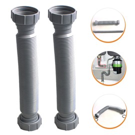 TEHAUX 2pcs Sink Drain Toilet Connector Hose Flexible Drain Hose Shampoo Bowl Hose Kitchen Drain Expandable Hose Kitchen Disposal Drain Double Teeth Plastic Drainage