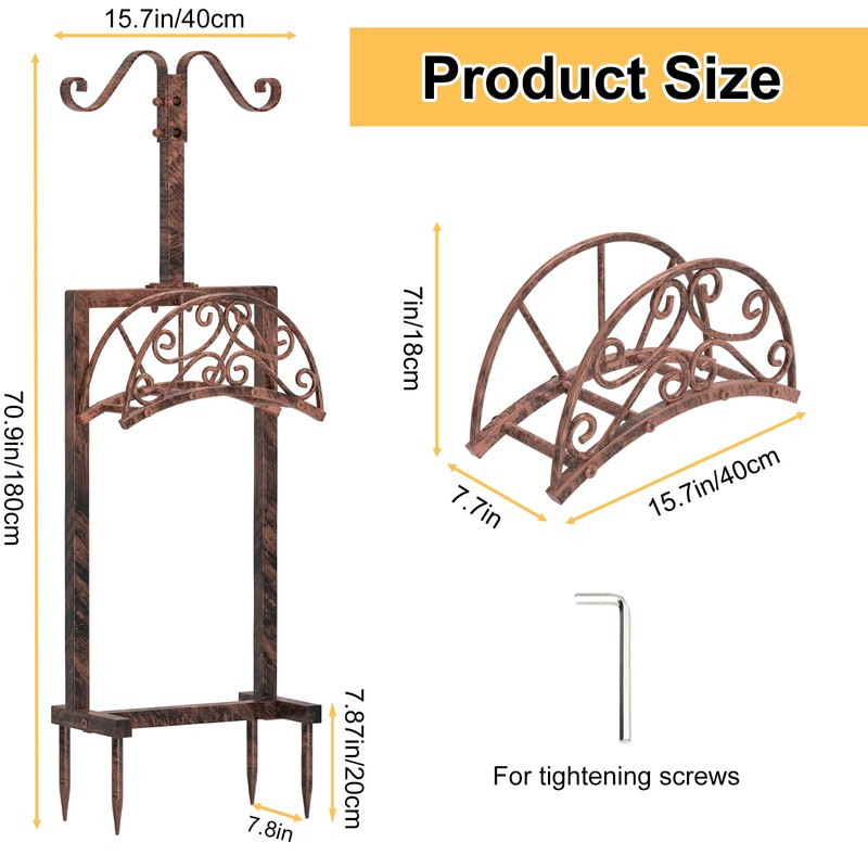 Ouinis Garden Hose Holder Hanger Freestanding, Upgraded 4 Spikes Heavy