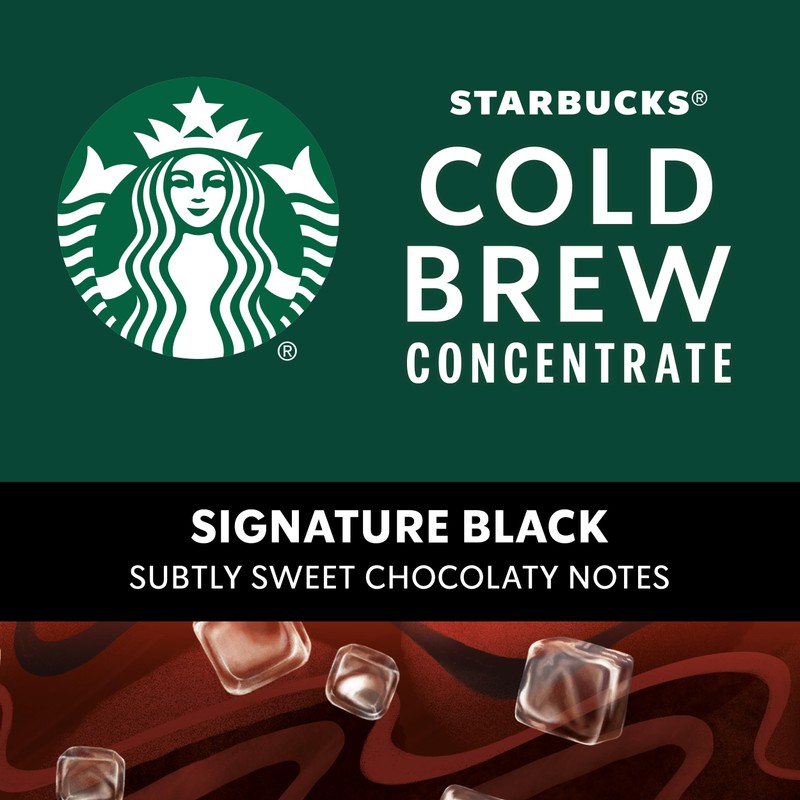 Starbucks Cold Brew Coffee Concentrate, Signature Black, 100% Arabica, Multi-Serve