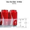 Display Technologies Visi-Slide Gravity Fed Organizer, low ring for 12-16oz