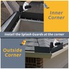 Flamorrow 6 Pack Aluminum Gutter Valley Splash Guards, Rainwater Roofing