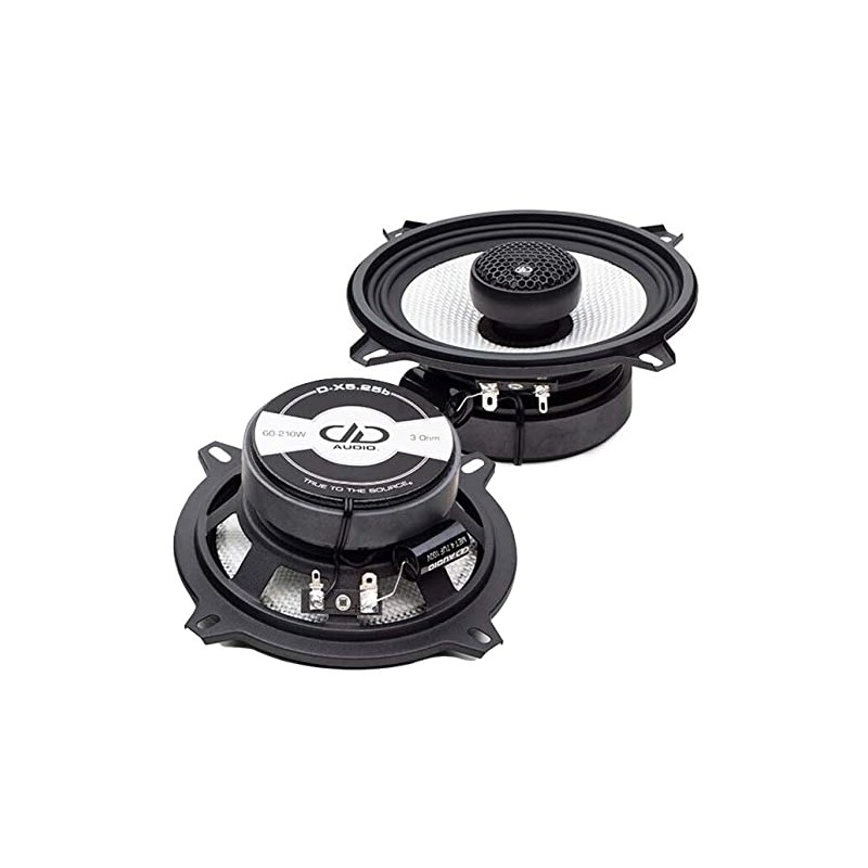 DD Audio D-X5.25B 5.25" 210W 2-Way Coaxial Car Speakers