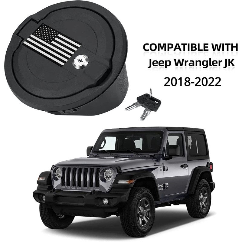 RITESS Fuel Filler Door Locking Gas Tank Cap Cover for