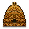 Art Deco Masonic Beehive Symmetrical Deco Patterns Sticker (3" x