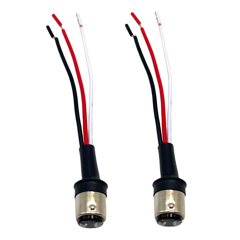 2 Pcs 1157 Led Bulb Socket Adapters, 1157 BAY15D Male