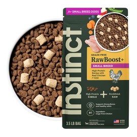 Instinct RawBoost Small Breed, Natural Dry Dog Food with Freeze-Dried Pieces, High Protein, Grain-Free Recipe - Real Chicken, 3.5 lb. Bag