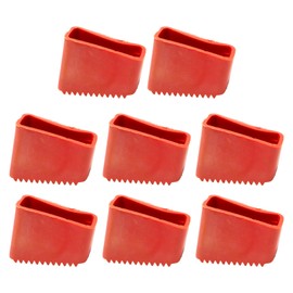 Sixfolo Pack of 8 Ladder Feet 50 x 20 mm Replacement Ladder Caps Rubber Non-Slip Ladder Feet Mat Protective Caps for Ladders Universal Ladder Rubber Feet for Aluminium Ladders Herringbone Ladders
