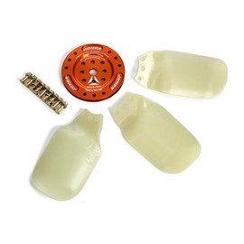 Mechanical Cooling Fan, 17 in Fan, 3 Blade, 5/8 in Pilot, Universal Bolt Pattern, Aluminum Hub/Plastic Blades, Orange/Natural, Kit