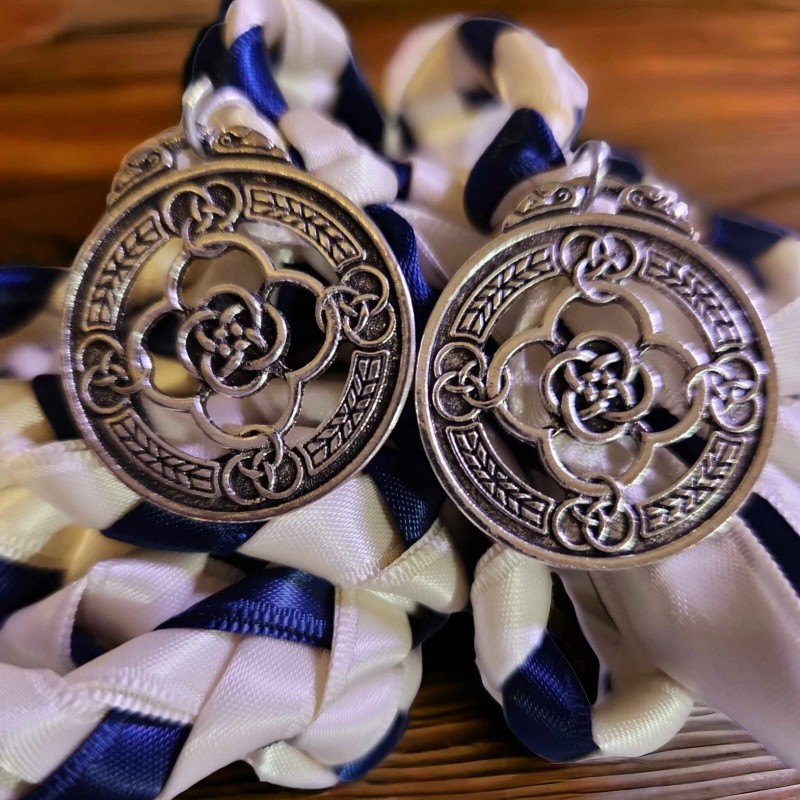 Ivory Navy Celtic Knot Wedding Handfasting Cord #Handfasting #Wedding