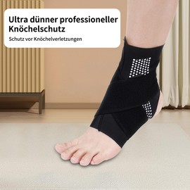 Ankle Brace Pack of 2, Professional Ankle Support for Women/Men, Compression Socks, Foot Bandage for Plantar Fasciitis, Arthritis, Sprained Ankle, Achilles Tendon, Sports (Black, L)