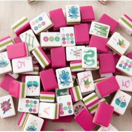 American Mahjong  Acrylic Mahjong Tiles 4-layer  Engraved American Mahjong Tiles RTS Rapid DeliveryColor: Pink