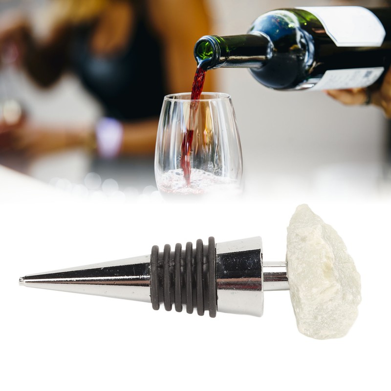 Gemstone Wine Saver Crystal Stone Decorative Practical Reusable Compact Wine