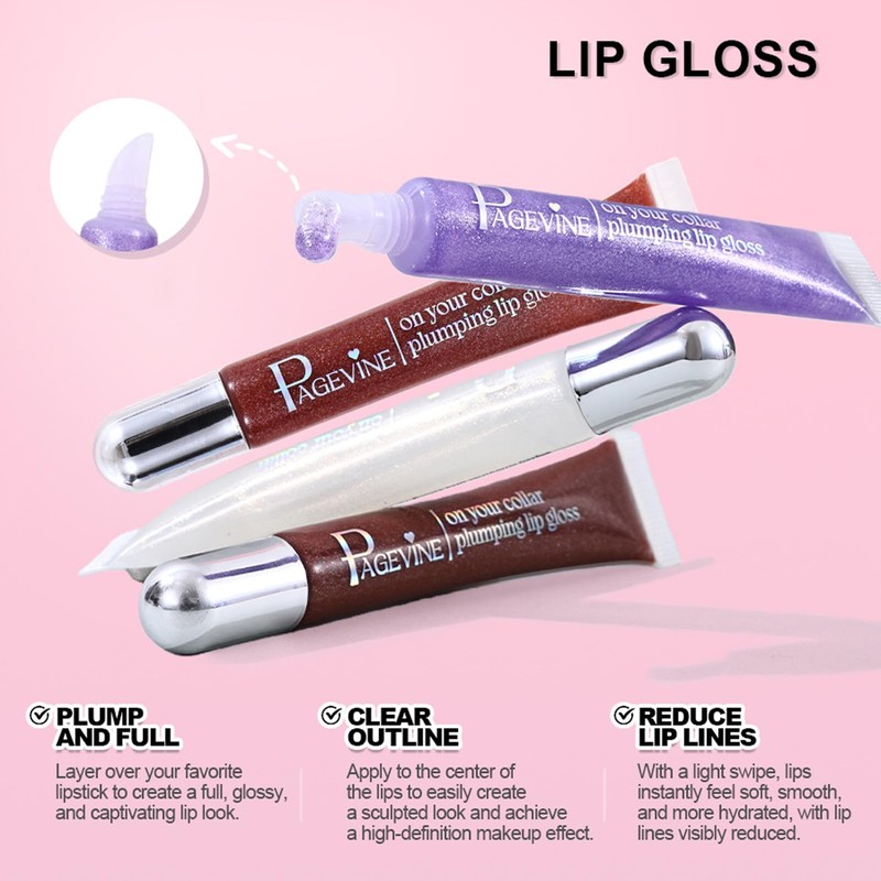 Shimmering Lip Gloss with Pearlescent, Duo Chrome Effect & Moisture