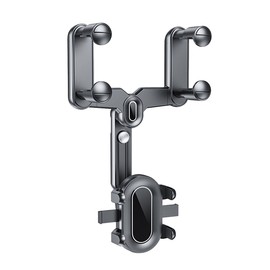 Rearview Mirror Car Phone Holder 360° Rotatable and Retractable Adjustable Mount Multifunctional Universal Phone Holder for All Mobile Phones