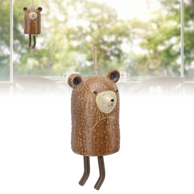 Rustic Hanging Animal Wind Chimes Resin Hand Made Natural Garden