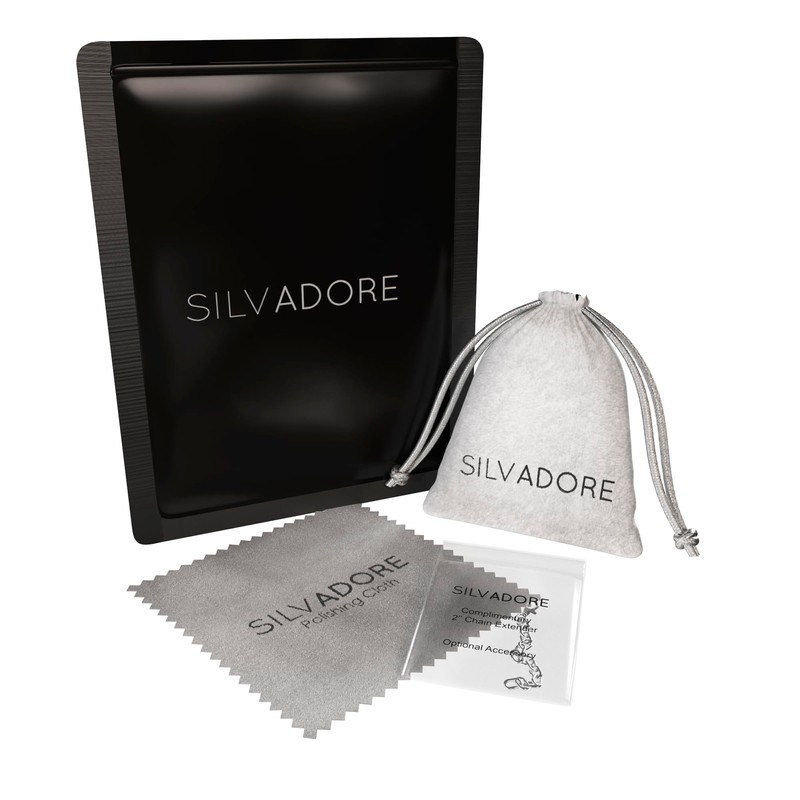 Silvadore 9mm Mens CHUNKY CUBAN Link Curb Chain Silver Necklace