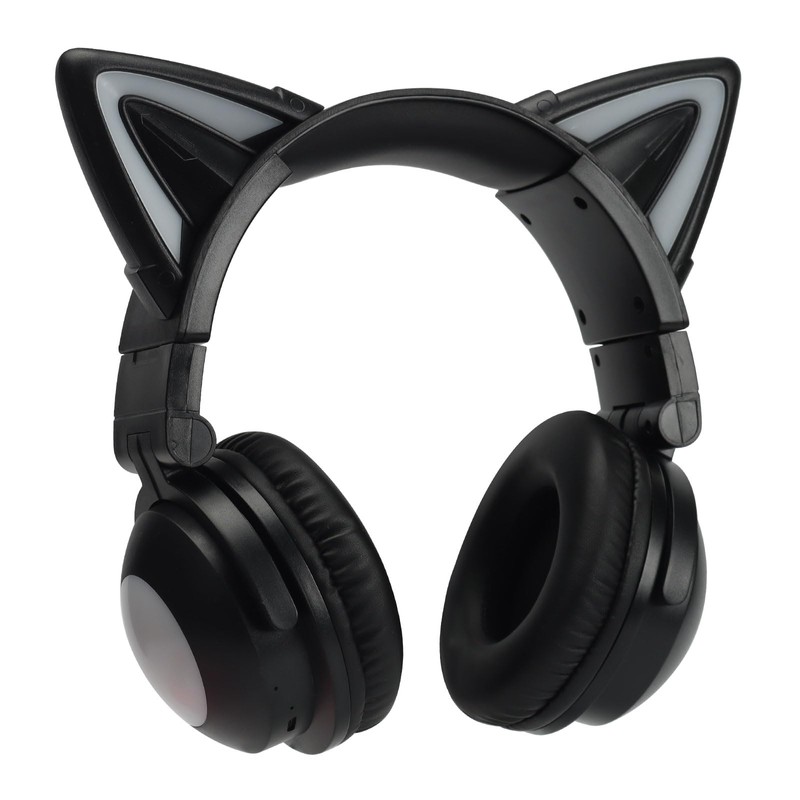 GHDVOP Bluetooth 5.0 Cat Ear Headphones, Wireless Headphones, Gaming Headset