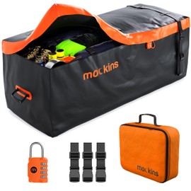 Mockins 16 CuFt Trailer Hitch Cargo Bag for Hitch Carrier |58x24x20 Waterproof Heavy Duty Vehicle Soft-Shell Carriers for Truck Bed Storage |Sturdy Vinyl Waterproof Bags for Travel | Cargo Carrier Bag