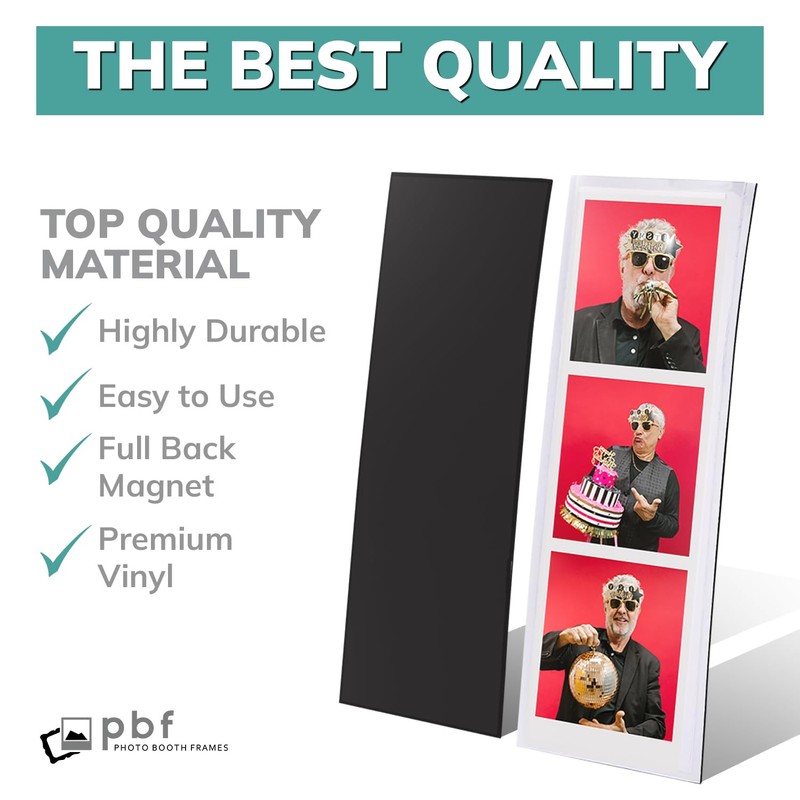 pbf PHOTO BOOTH FRAMES 2x6 Magnetic Picture Frames for Refrigerator