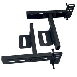 2 Pack Headboard Bracket Kit for Metal Bed Frame, Adjustable Headboard & Footboard Extension Brackets, Fits Twin, Full, Queen, King Size Bed, Matte Black