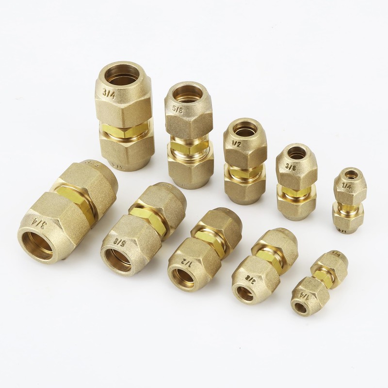 5/8-Inch AC Pipe Joint Connectors, Free Welding Brass Pipe Coupler
