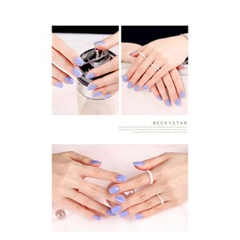 BECKYSTAR Classic Gel Nail Stickers-1 - Salon-Quality, Long-Lasting, and Easy to Apply & Remove - Works with Any Nail Lamps - Includes 2 Prep Pads, Nail File & Wooden Stick (S.Very Peri)