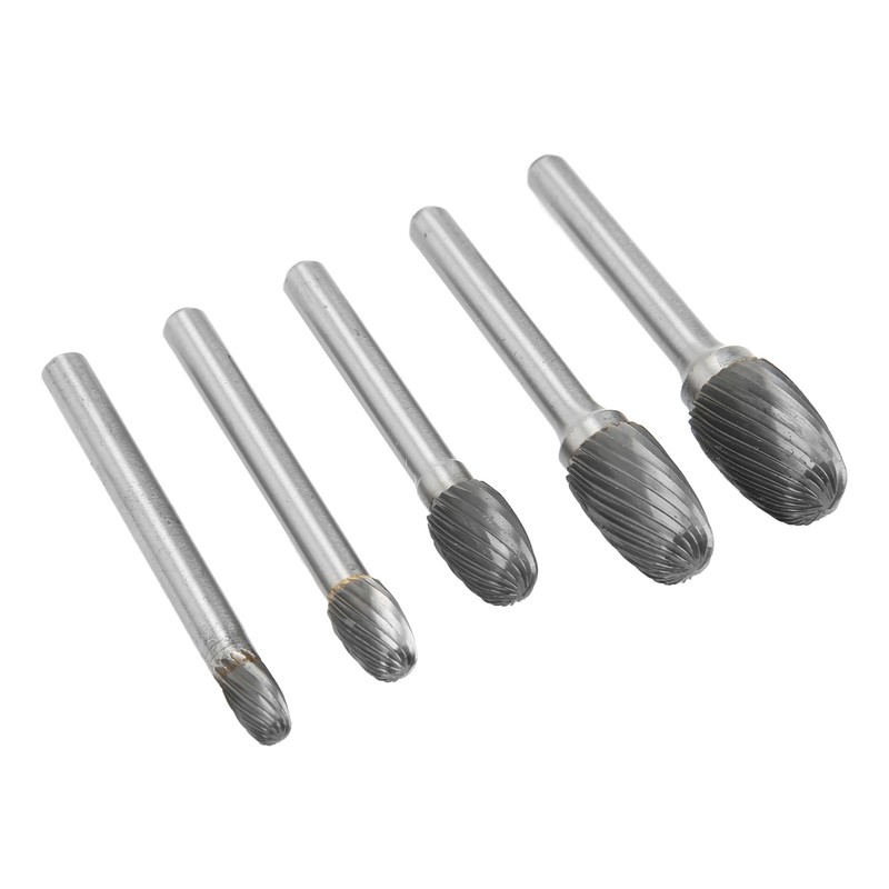 Single Cut Carbide Rotary Burr File Set 6mm Shank Diameter