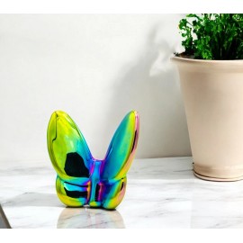 HomeRoots 3" Blue and Green Crystal Butterfly Figurine Tabletop Sculpture