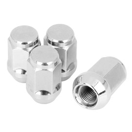 X AUTOHAUX 4 Pcs M12x1.25 Chrome Bulge Acorn Wheel Lug Nuts Cone Seat for Car