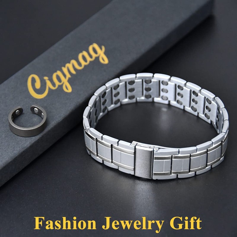 Cigmag Lymphatic Drainage Magnetic Bracelet Men Ultra Strength Magnet Pure