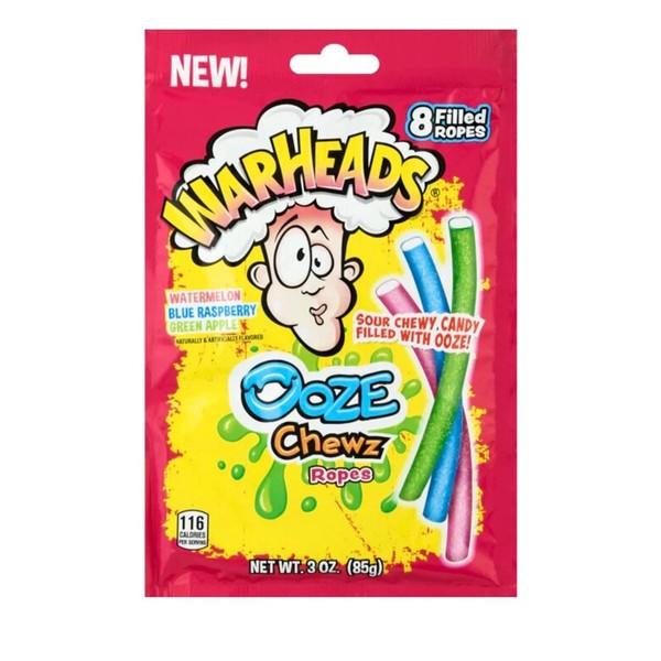Warheads Ooze Chewz Ropes 85g Including Steam-Time ThankYou