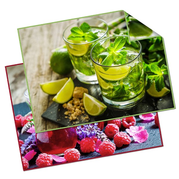 Glasses Cleaning Cloths with Motif Print in Various Combinations (Fruits,