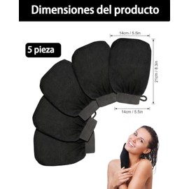 Guantes Exfoliantes Ducha Cuerpo Corporales Limpieza Profunda Piel Material Poliéster Uso Diario Baño