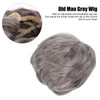 Men Gray Short Wig Heat Resistant Synthetic Multipurpose Adjustable Layered
